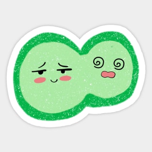 Cute Bacteria Microbes Sticker